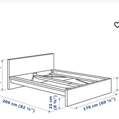 IKEA ベッドフレーム クイーン MALM マルム  イケアの画像