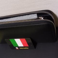 【新品未使用】イタリアンレザー長財布の画像
