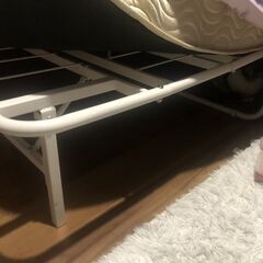 ベッドフレーム シングル 折りたたみ パイプベッド ヘッドレス ...