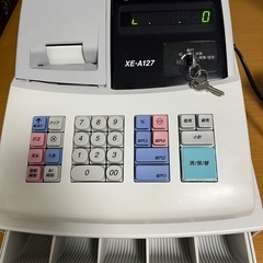 美品SHARP XE-A127 電子レジスター グレー キー付き