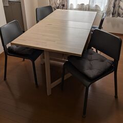 【引取限定】IKEA 伸長式ダイニングテーブル (NORDEN)...