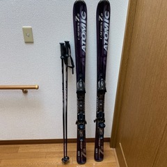 アトミック　スキー板　148cm シナノ　ストック　116cm