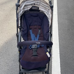 Combi スゴカル　4キャス　compact エッグショックHH ベビーカー　専用レインカバー付きの画像