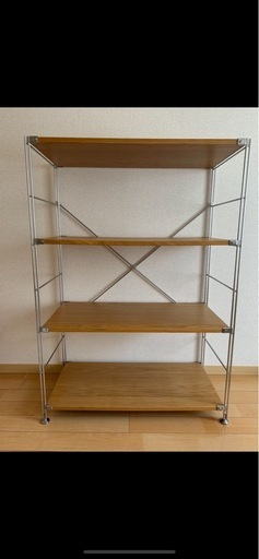 【無印良品】スチールユニットシェルフ・木製棚 4段