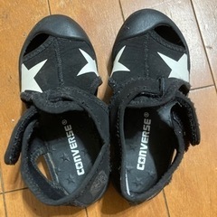 コンバース　黒　水陸両用　16cm  converse