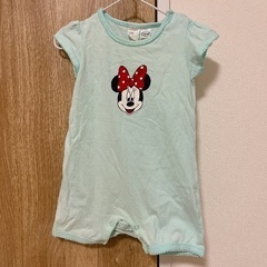 H&M ミニー 水色ロンパース70-80cm 6-9ヶ月