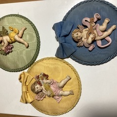 イタリア製　天使の壁掛けセット