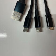 充電ケーブル 3in1 [1.2M ] lighting+Micro+USB Cの画像