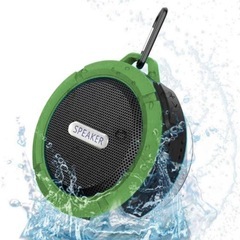 防水　Bluetooth グリーンスピーカー　吸盤　フック付き　...