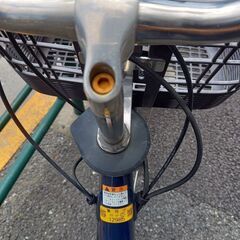 21年新品購入品　バッテリー2本、電動アシスト自転車 ママチャリ ヤマハ PAS With パス ウィズ ネイビー 26インチの画像