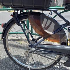 21年新品購入品　バッテリー2本、電動アシスト自転車 ママチャリ ヤマハ PAS With パス ウィズ ネイビー 26インチの画像