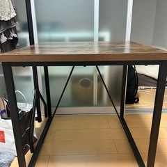 木目アイアンテーブル