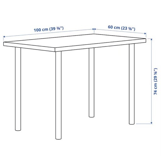 【新品】 LINNMON リンモン ADILS オディリス デスク 白 IKEA