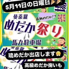 曼荼羅めだか祭in馬九駐車場‼️🤗5月10日と11日の2日…