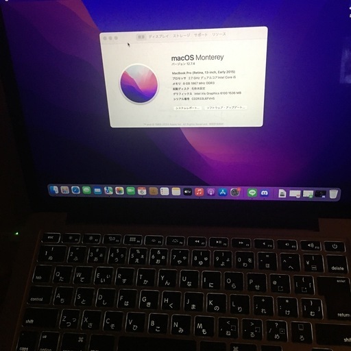 macbook  pro  early 2015 (ジャンク品)