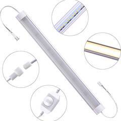 【新品・未使用】AIBOO LED の下の反対の照明設備、多目的灯 LEDバーライト 非接触 のキャビネットの滑走路端燈の照明キット、12 インチの 24V は台所、棒の画像