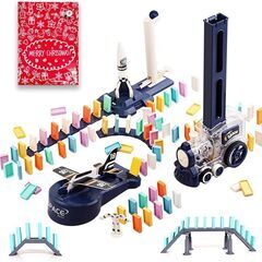 【新品・未使用】ドミノトレイン 飛行機 ロケット 200ピース ...