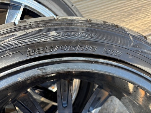 ダンロップ　ROTATION 225 45R18　91W　サマータイヤ　ホイール付き