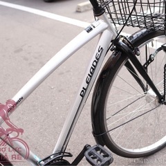 かっこいい自転車　ギア付き　オートライト　27インチの画像