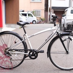 かっこいい自転車　ギア付き　オートライト　27インチの画像