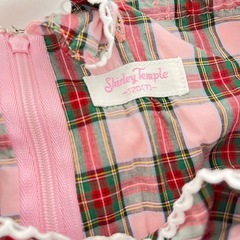 Shirley Temple シャーリーテンプル 120 ギンガムチェックワンピース ピンクレースの画像