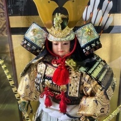 【五月人形　立武者】 ・ケースのサイズは約75×45cmの画像