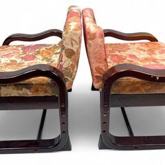 【高さ調整自在】座椅子 モダン イス×2脚セット サイズ:横幅56cm×奥行43cm×高さ49cm×座面高28cm の画像