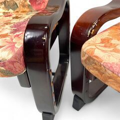 【高さ調整自在】座椅子 モダン イス×2脚セット サイズ:横幅56cm×奥行43cm×高さ49cm×座面高28cm の画像