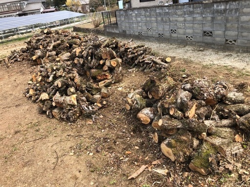 NO55 薪用の梨の玉切り 2トン車 引取り限定(福島市)