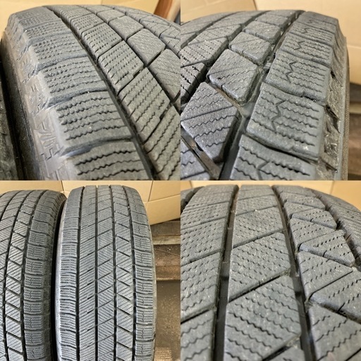 良品! スタッドレス195/65R15 4本／BS VRX3 8分〜9分上 A4843-22
