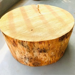 杉丸太　薪割り台の画像