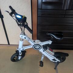 中華製ASKMY折り畳み自転車 ヒンジ式 動作確認のみ LEDラ...