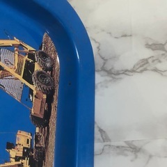 ヤンマー建設機械　プレート　おぼん　ディスプレイ　昭和レトロ　レア　ヤン坊マー坊の画像