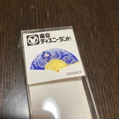 【新品未使用】東京ディズニーランド　ミッキー柄の扇子　ブルー　和柄　Disneyの画像