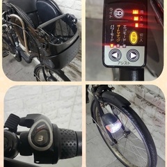 美品🌈大容量8Ah🌸室内保管✨パナソニック ギュット　🌸子供乗せ🌼電動自転車、ブラック🌸の画像