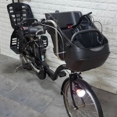 美品🌈大容量8Ah🌸室内保管✨パナソニック ギュット　🌸子供乗せ🌼電動自転車、ブラック🌸の画像