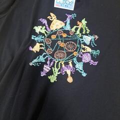 スパンコール刺繍Tシャツの画像
