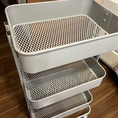 キッチンワゴン グレーの画像