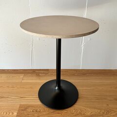 モールテックスカフェテーブル ｜直径60cm H72cm コンクリ コンパクト グレージュ 北欧の画像