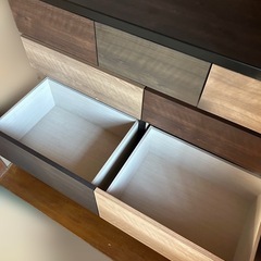 【美品】　【格安】ニトリ　ローチェスト　ダークブラウン　の画像