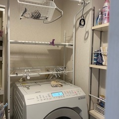 洗濯機上収納の画像