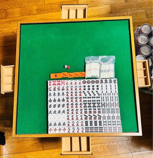 麻雀卓セット　特大牌