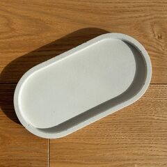 モールテックス トレー（ホワイト） 小物置き お香立て キャッシュトレー アクセサリー ディスプレイ コンクリート ホワイト 北欧の画像