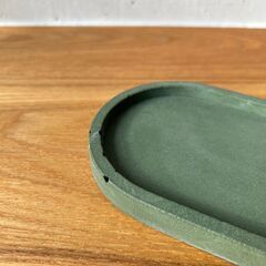 モールテックス トレー（グリーン） 小物置き お香立て キャッシュトレー アクセサリー ディスプレイ コンクリート ホワイト 北欧の画像