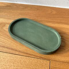 モールテックス トレー（グリーン） 小物置き お香立て キャッシュトレー アクセサリー ディスプレイ コンクリート ホワイト 北欧の画像