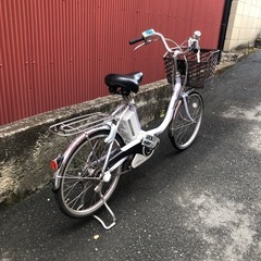 【京都】京の楽チャリ　電動アシスト自転車　パナソニック　20インチ　薄紫色の画像