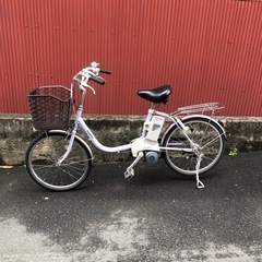 【京都】京の楽チャリ　電動アシスト自転車　パナソニック　20インチ　薄紫色の画像