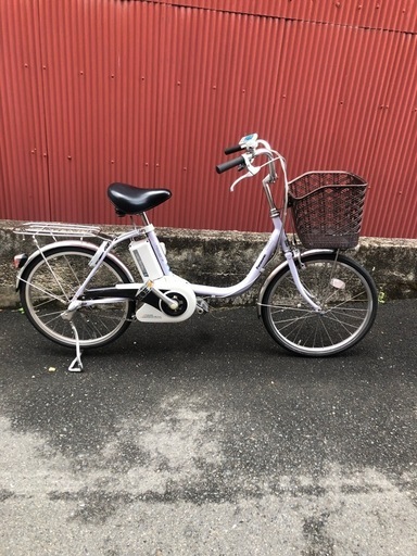 京都】京の楽チャリ 電動アシスト自転車 パナソニック 20インチ 薄紫色