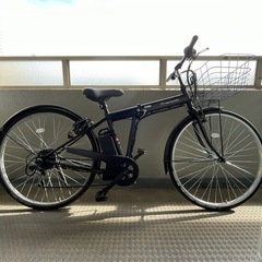 折りたたみ電動アシスト自転車27インチ 6段変速 8.5A 充電器付