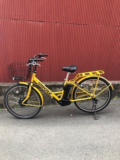【京都発】電動アシスト自転車　ブリヂストン　　ステップクルーズ　黄色　26インチ ブリヂストン】電動アシスト自転車 ステップクルーズ e 26インチ